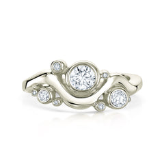 Cosmos Galaxy 9-diamond Ring in 18ct White Gold by Sheila Fleet Jewellery