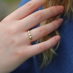 Celtic Trilogy Diamond Ring in 18ct Yellow Gold by Sheila Fleet Jewellery