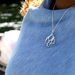 Sculpted By Time Pendant with Moonstone by Sheila Fleet Jewellery