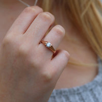 Venus 0.5ct Solitaire Diamond Ring in 9ct Rose Gold by Sheila Fleet Jewellery