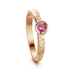 Matrix Pink Sapphire Ring in 9ct Rose Gold by Sheila Fleet Jewellery