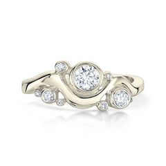 Cosmos Galaxy 9-diamond Ring in 9ct White Gold by Sheila Fleet Jewellery
