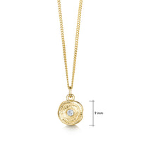 Lunar Diamond Petite Pendant in 9ct Yellow Gold by Sheila Fleet Jewellery