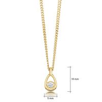 Arctic Stream Diamond Petite Droplet Pendant in 9ct Yellow Gold by Sheila Fleet Jewellery
