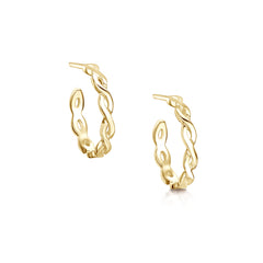 Celtic Twist Hoop Earrings in 9ct Yellow Gold by Sheila Fleet Jewellery