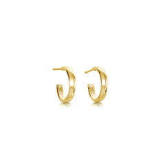 Wave Surfers Huggie Hoop Earrings in 9ct Yellow Gold by Sheila Fleet Jewellery