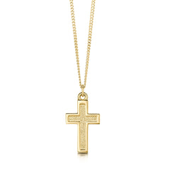 Halo Cross in 9ct Yellow Gold by Sheila Fleet Jewellery
