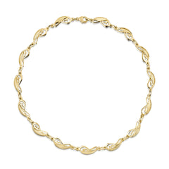 Mill Sands 15-link Necklace in 9ct Yellow Gold by Sheila Fleet Jewellery