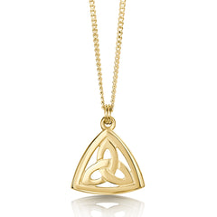 Book of Kells Trinity Knot Pendant in 9ct Yellow Gold by Sheila Fleet