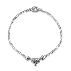 Highland Cow Small Bracelet in Oxidised Sterling Silver by Sheila Fleet Jewellery