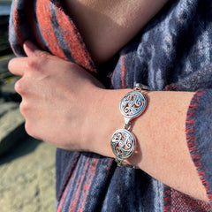 Birsay Disc Bracelet in Sterling Silver by Sheila Fleet Jewellery