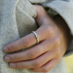 Matrix Citrine Ring in Sterling Silver by Sheila Fleet Jewellery