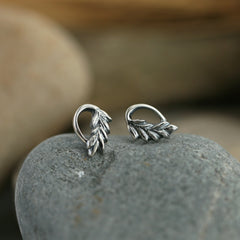 Harvest Petite Stud Earrings in Oxidised Sterling Silver by Sheila Fleet Jewellery