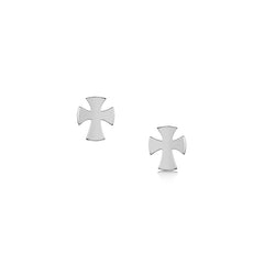 Cross of the Kirk Small Sterling Silver Stud Earrings by Sheila Fleet Jewellery