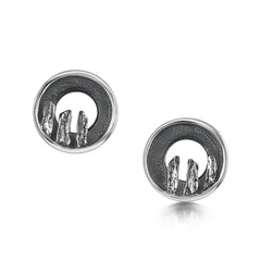 Orkney Spirit Stud Earrings in Oxidised Sterling Silver by Sheila Fleet Jewellery