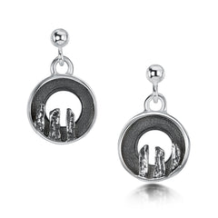 Orkney Spirit Drop Earrings in Oxidised Sterling Silver by Sheila Fleet Jewellery