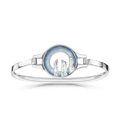 Orkney Spirit Bangle in Blue Grey Enamel by Sheila Fleet Jewellery