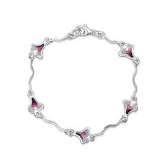 Sea Moss Bracelet in Sea Pink Enamel by Sheila Fleet Jewellery
