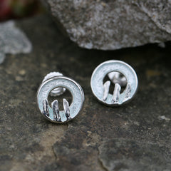 Orkney Spirit Stud Earrings in Dew Enamel by Sheila Fleet Jewellery