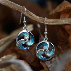 Breckon Drop Earrings in Sterling Silver by Sheila Fleet Jewellery