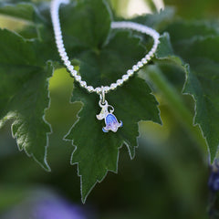 Bluebell Enamel Stretch Bracelet in Sterling Silver by Sheila Fleet Jewellery