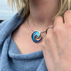 Pentland Enamelled Necklace in Sterling Silver by Sheila Fleet Jewellery