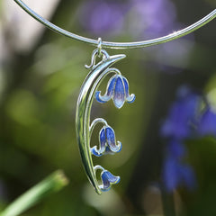 Bluebell 3-flower Dress Necklace in Sterling Silver by Sheila Fleet Jewellery