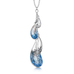 Mussel 4-Part Large Pendant in Mussel Blue Enamel by Sheila Fleet Jewellery