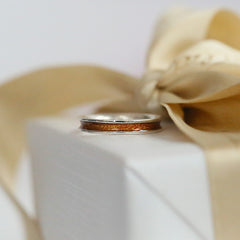 Halo Sterling Silver Ring in Orange Enamel by Sheila Fleet Jewellery