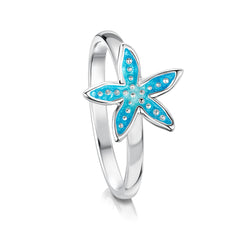 Starfish Ring in Shallows Enamel