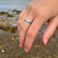 Sands of Time Ring in Surf Enamel by Sheila Fleet Jewellery