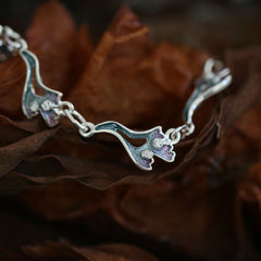 Sea Moss 6-link Cubic Zirconia Bracelet in Mill Sands Enamel by Sheila Fleet Jewellery