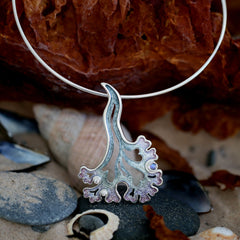 Sea Moss Moonstone Occasion Necklace in Mill Sands Enamel by Sheila Fleet Jewellery