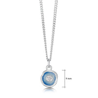 Lunar Cubic Zirconia Petite Pendant in Lunar Blue Enamel by Sheila Fleet Jewellery