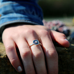 Lunar Pearl Petite Ring in Mill Sands Enamel