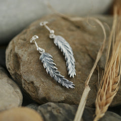 Harvest Large Drop Earrings in Oxidised Sterling Silver by Sheila Fleet Jewellery
