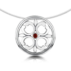 Garnet Cathedral Necklace in Sterling Silver by Sheila Fleet Jewellery
