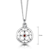 Garnet Cathedral Small Pendant in Sterling Silver by Sheila Fleet Jewellery
