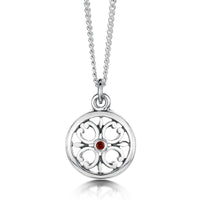Garnet Cathedral Small Pendant in Sterling Silver by Sheila Fleet Jewellery