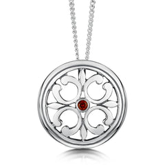 Garnet Cathedral Pendant in Sterling Silver by Sheila Fleet Jewellery
