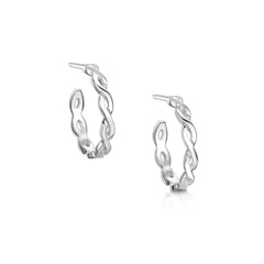 Celtic Twist Hoop Earrings in Sterling Silver by Sheila Fleet Jewellery