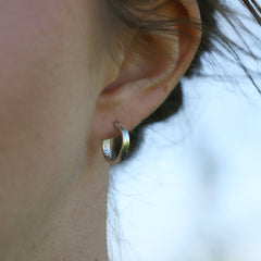 Wave Surfers Huggie Hoop Earrings in Sterling Silver by Sheila Fleet Jewellery