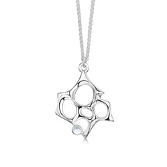 Sculpted By Time Small Pendant with Moonstone by Sheila Fleet Jewellery