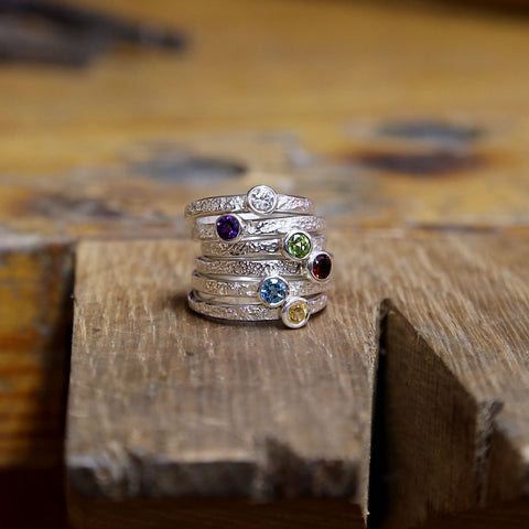 Matrix Amethyst Ring in Sterling Silver by Sheila Fleet Jewellery