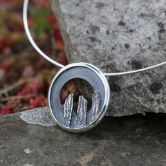 Orkney Spirit Dress Necklace in Oxidised Sterling Silver by Sheila Fleet Jewellery