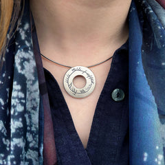 Ogham Dress Necklace in Sterling Silver