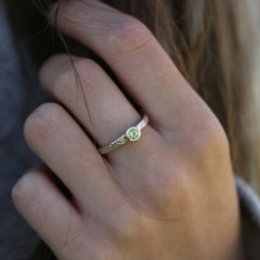 Matrix Peridot Ring in Sterling Silver by Sheila Fleet Jewellery