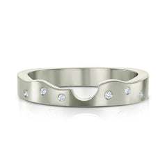 River Ripples Diamond Wedding Band in Platinum (DR089) by Sheila Fleet Jewellery