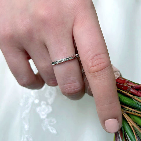 Matrix 3mm Band in Sterling Silver by Sheila Fleet Jewellery