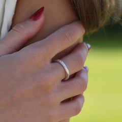 Matrix 3mm Band in Sterling Silver by Sheila Fleet Jewellery